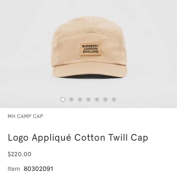 burberry logo twill cap - Picture 8 of 11